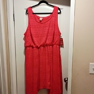 Faded Glory High Low Dress in Coral